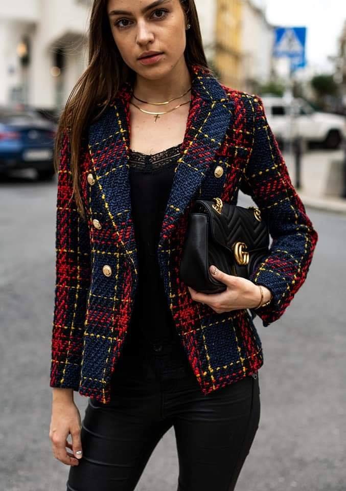 HARLOW PLAID BLAZER