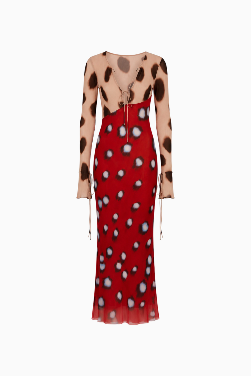 TIFFANY ANIMAL PRINT MAXI DRESS