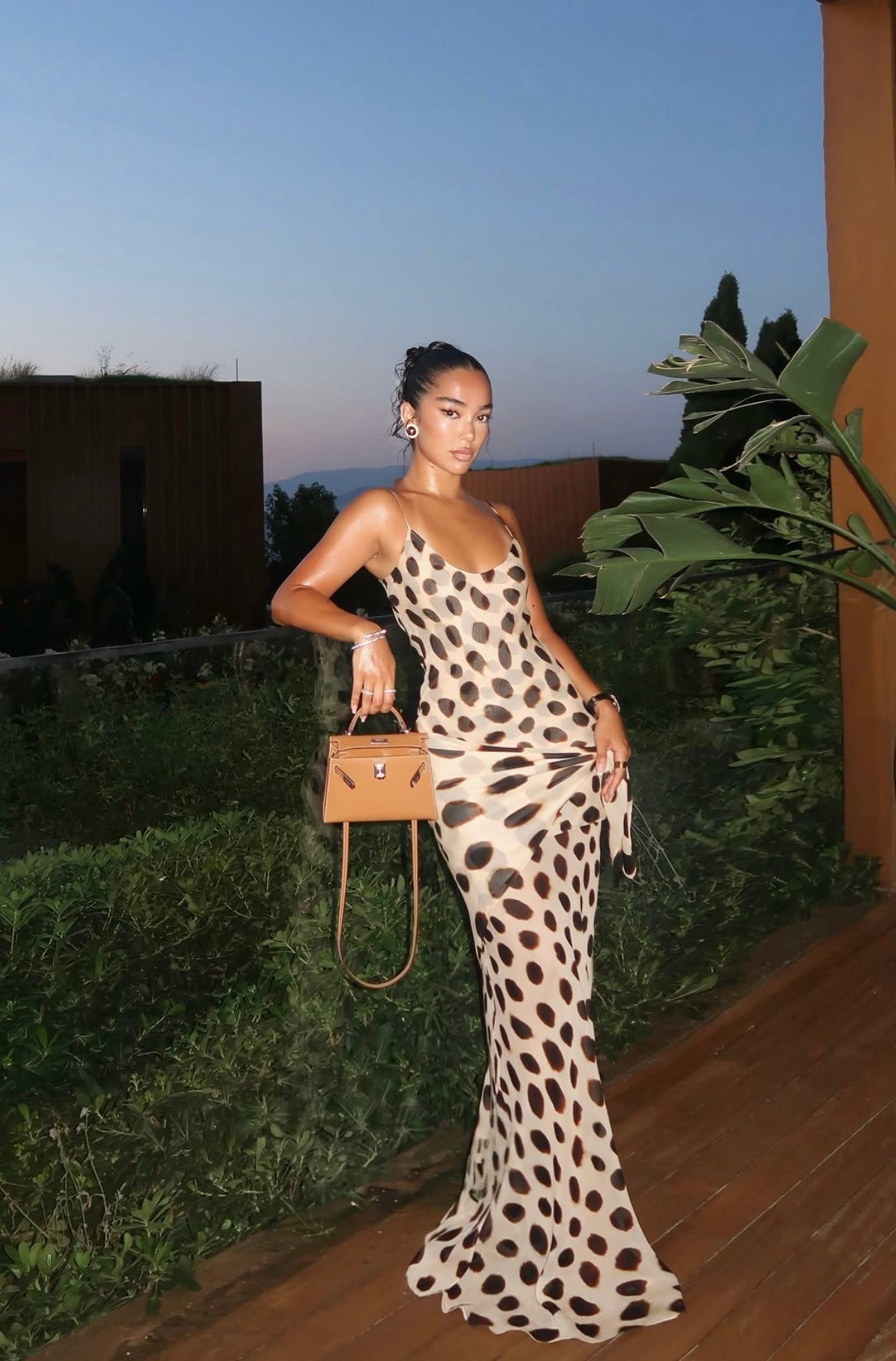 FARAH ANIMAL PRINT MAXI DRESS