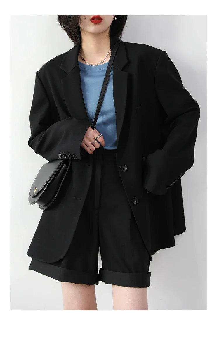 CHIC VEN 2021 Fashion Women's Blazer Office Lady Long Sleeve Double-breasted Mid-length Casual Coat Ladies Outerwear Stylish Top