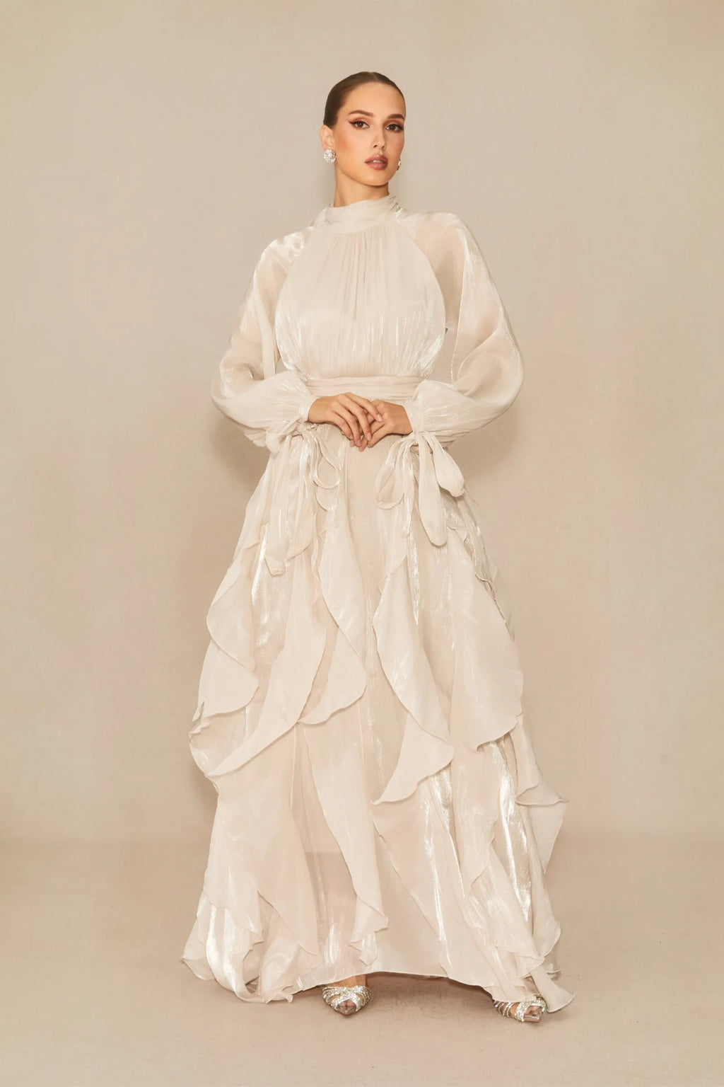 AMITI RUFFLE MAXI DRESS