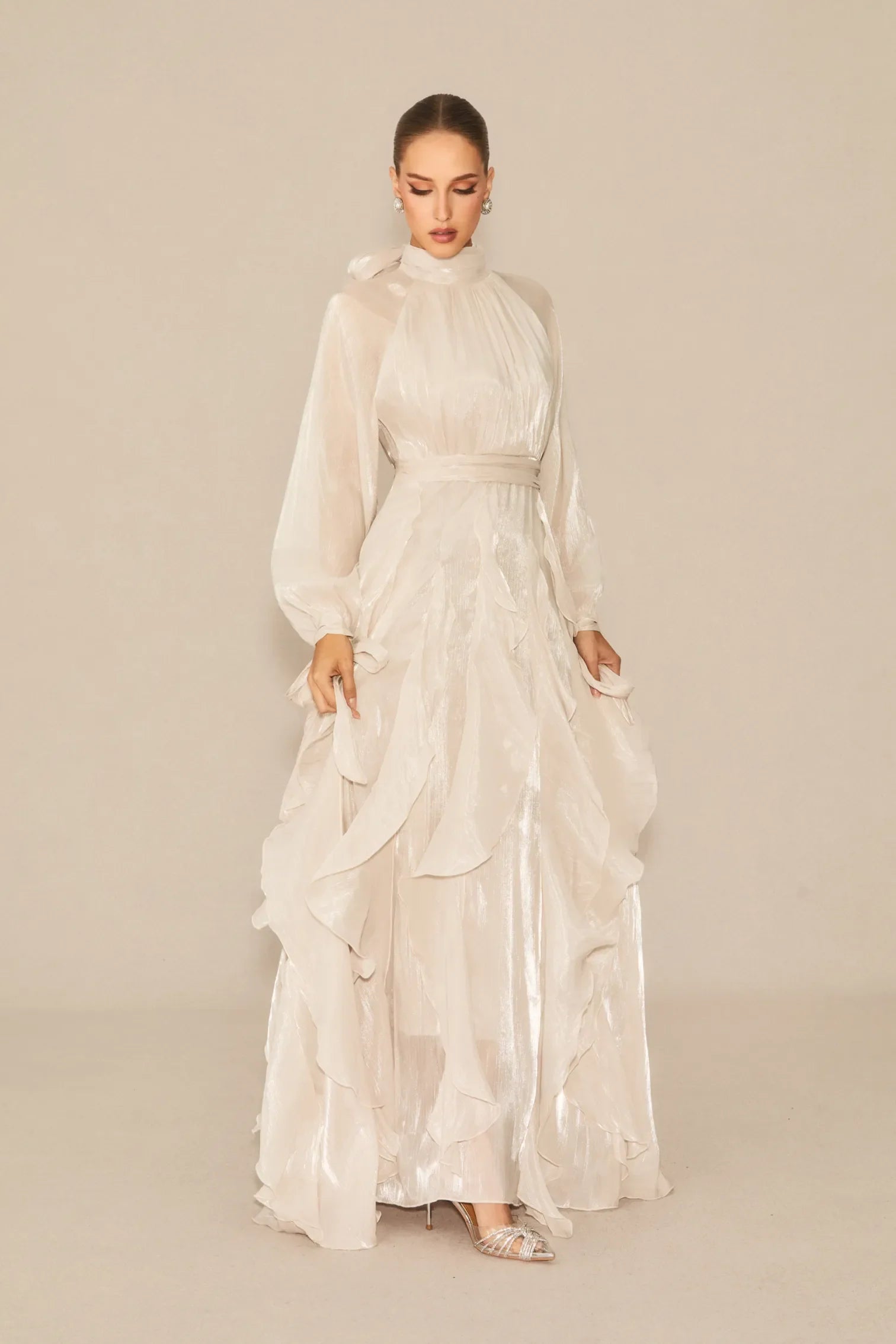 AMITI RUFFLE MAXI DRESS