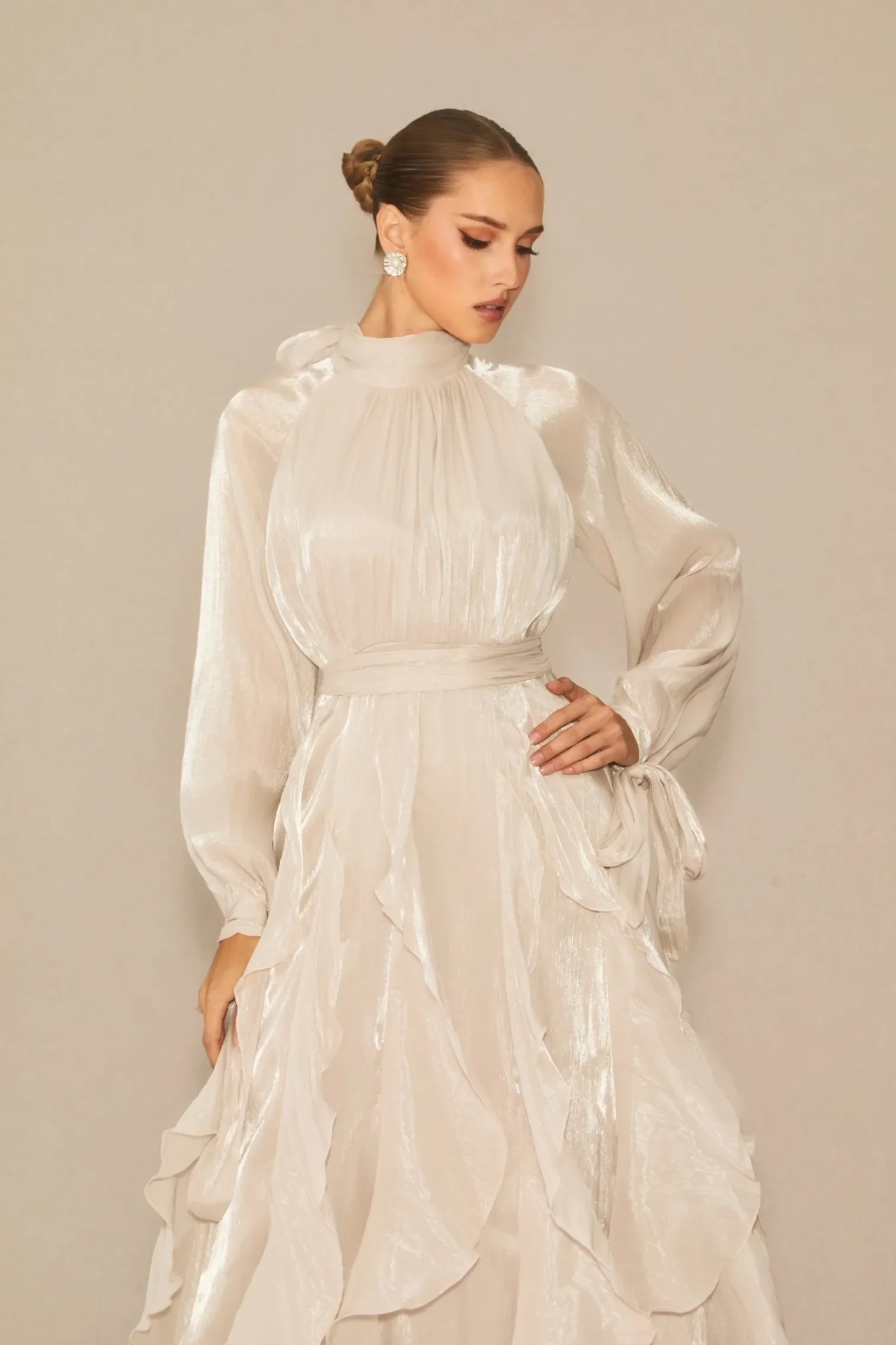 AMITI RUFFLE MAXI DRESS