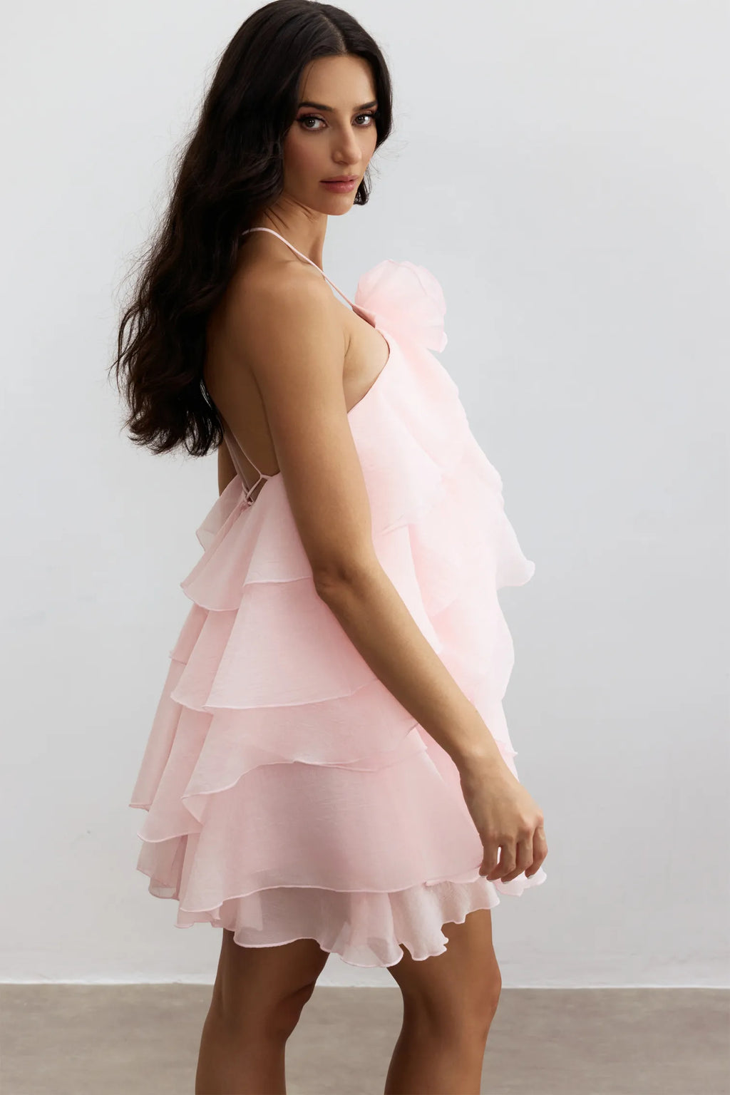 CARMELA RUFFLE MINI DRESS