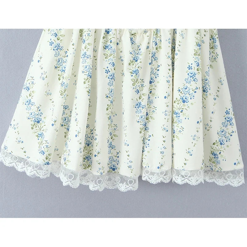 IRIS FLORAL MINI DRESS