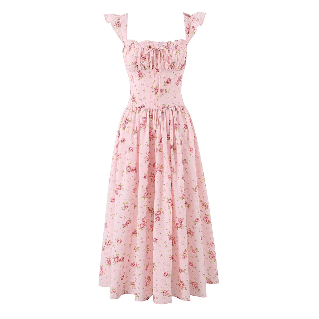 DAPHNE FLORAL MIDI DRESS