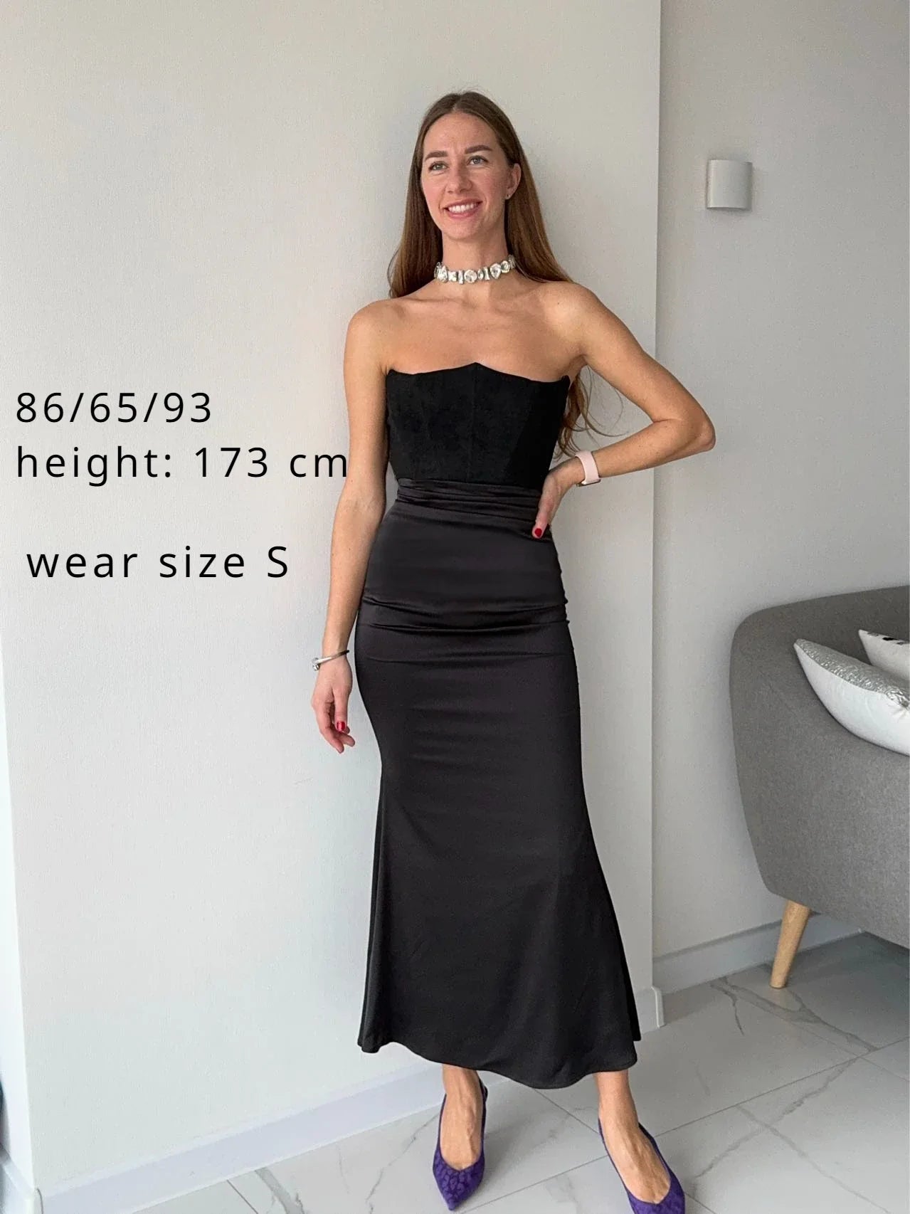 Dropshipping  Black Maxi Wedding Guest Dress Women Strapless Velvet Boning Corset Party Dress Sexy  Long Formal Occasion Dress