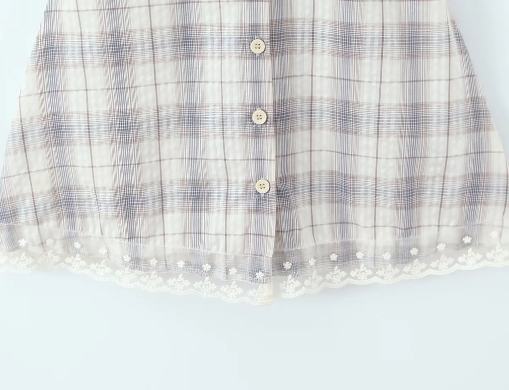VIVIAN PLAID MINI DRESS