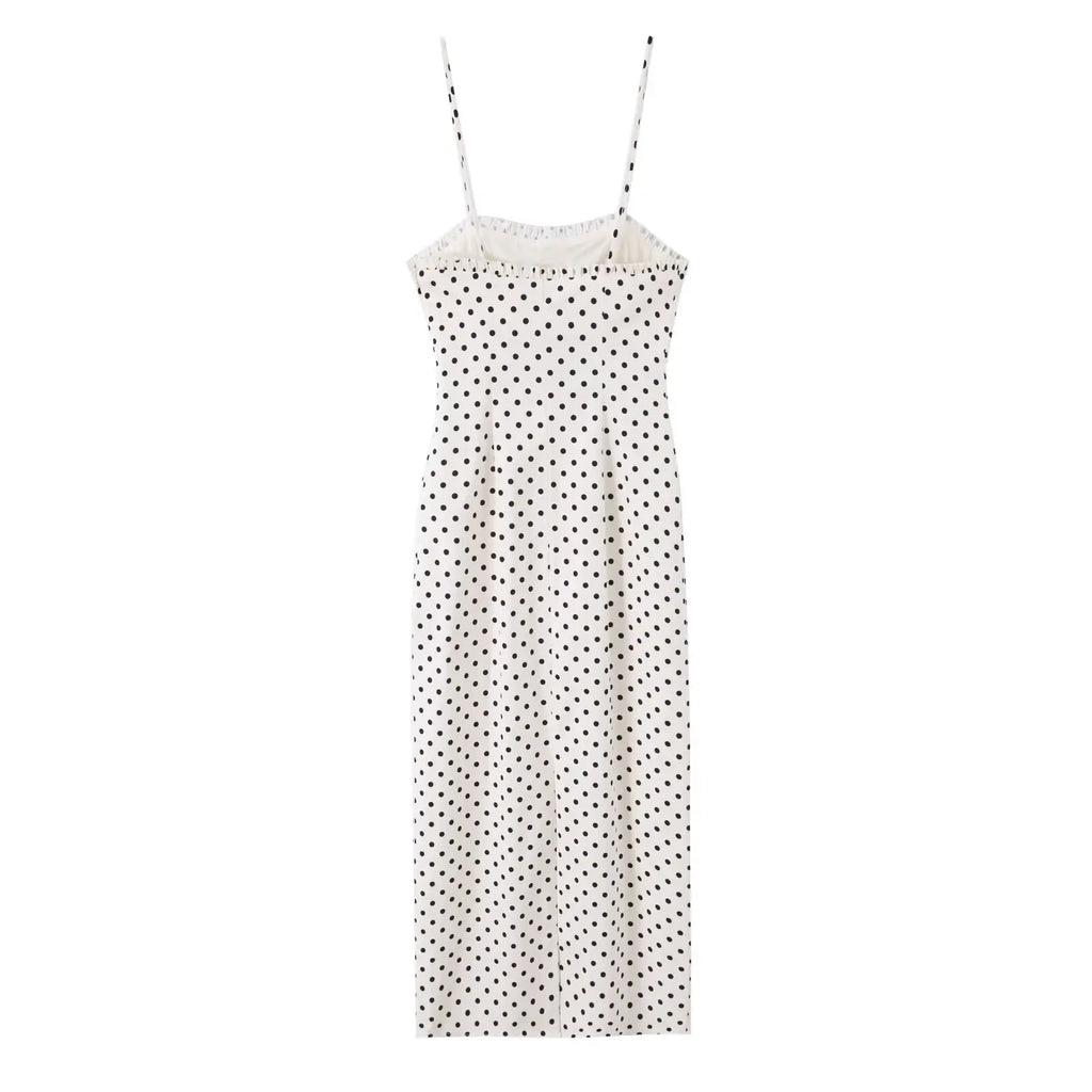 VOILA POLKA DOT MIDI DRESS