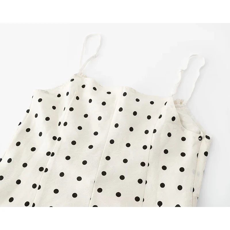 ADELISIA POLKA DOT RUFFLE DRESS