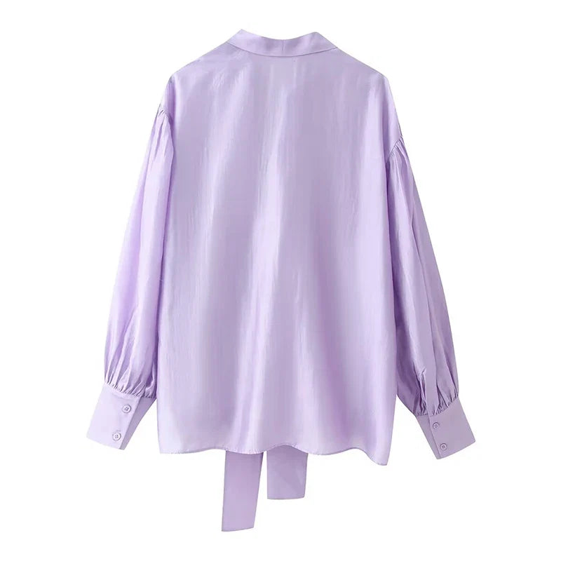 PAREA TIE BOW BLOUSE