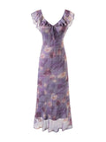 MASIA RUFFLE MIDI DRESS