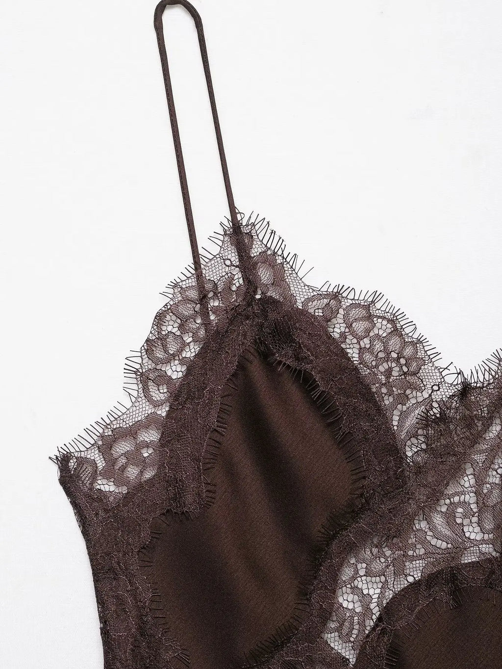 AMAIA LACE SATIN DRESS