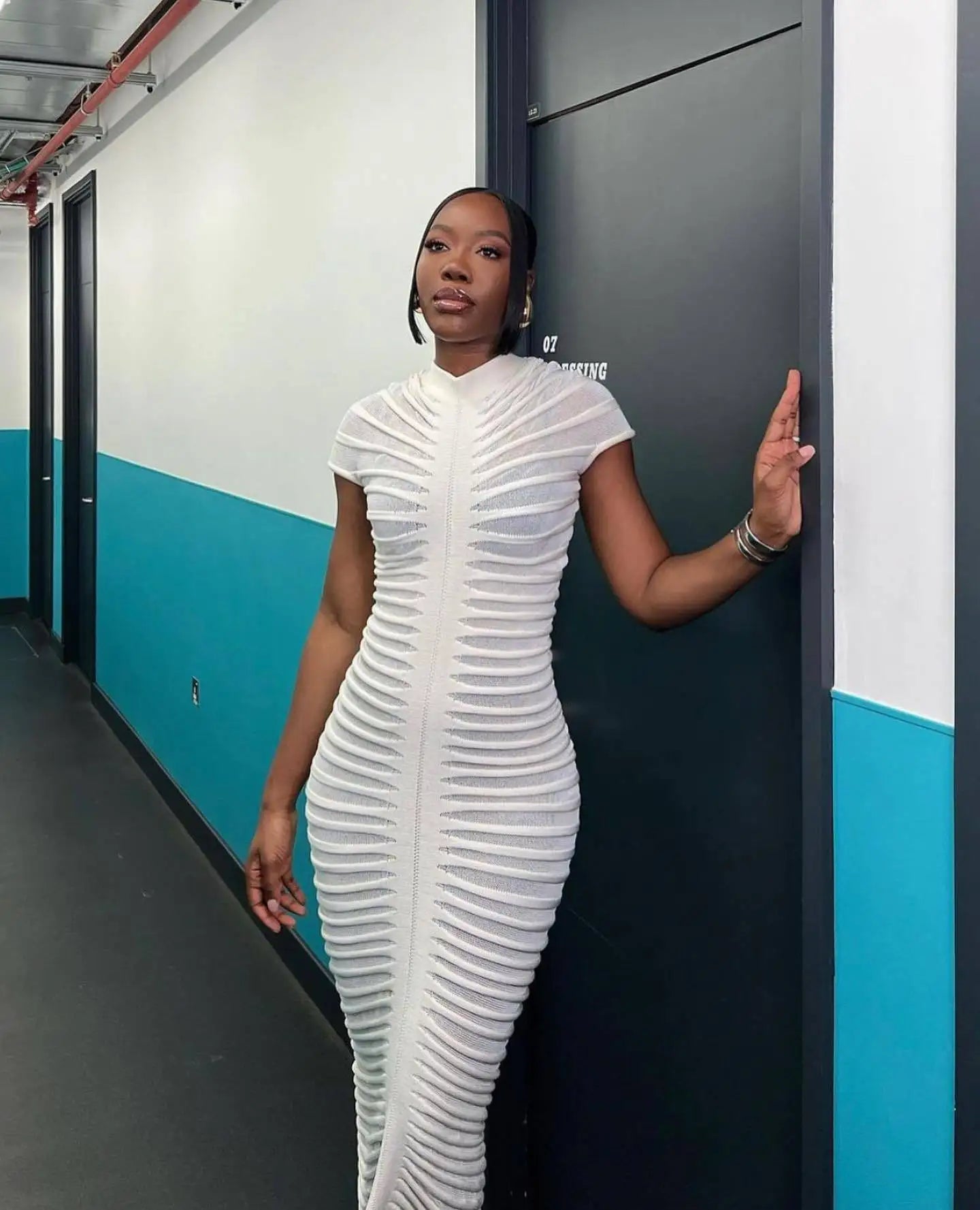 Sexy Bodycon Long Dress Women 2025 Summer Slim Fashion Short Sleeve Bandage Maxi Party Dresses Woman Skirt Elegant Vestidos