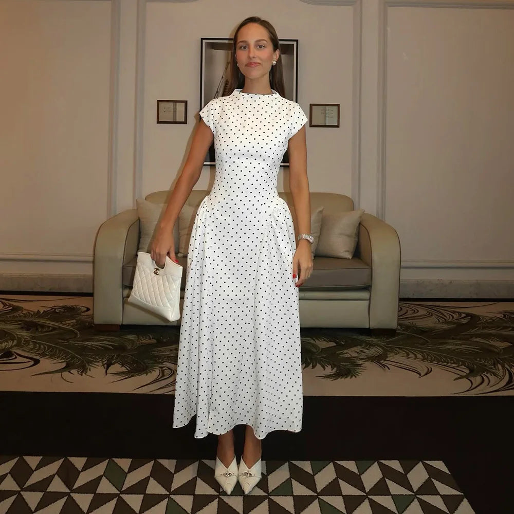RAIA POLKA DOT MAXI DRESS