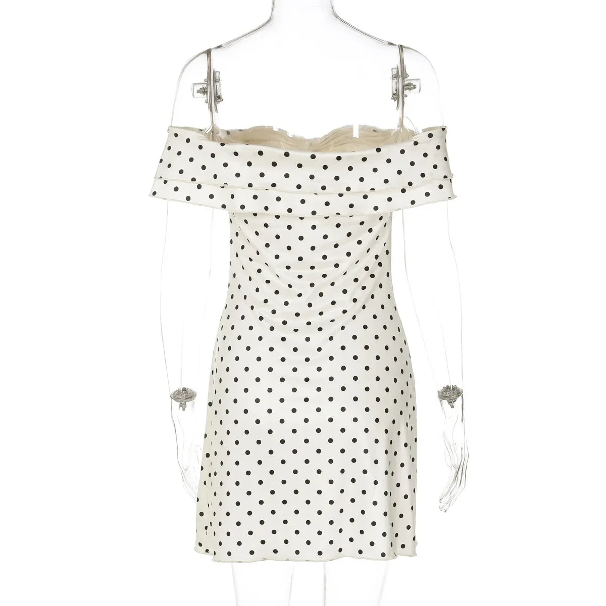 Tossy Fashion Summer Bandeau Dress Women Backless Printed Slim Commute Elegant Twist Party Dress Female Off-Shoulder Mini Dress