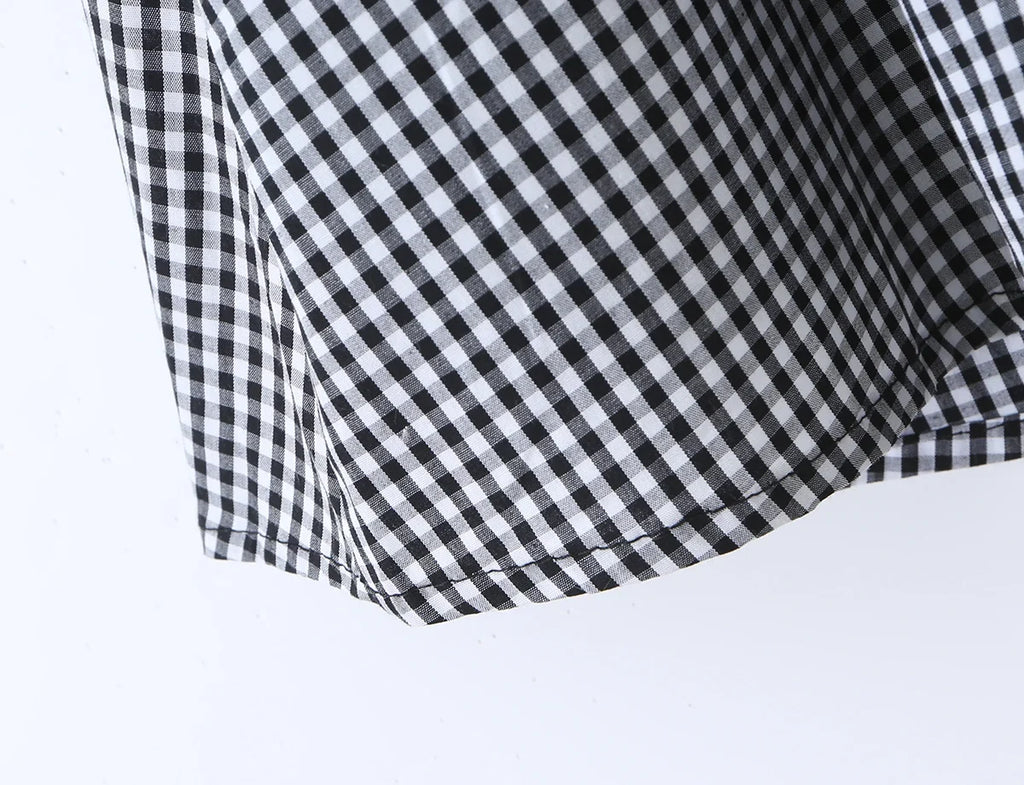 LAVANI PLAID MINI DRESS