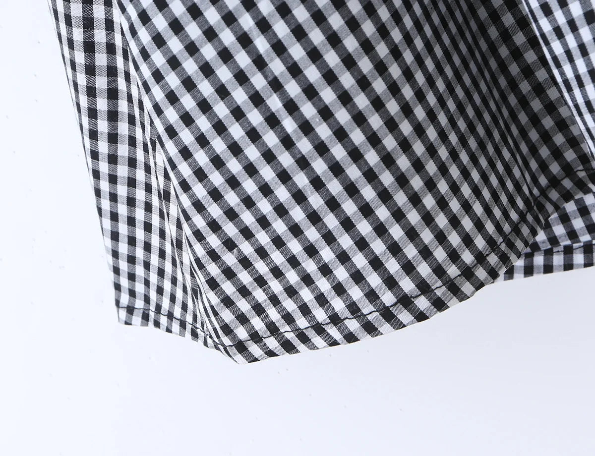 LAVANI PLAID MINI DRESS