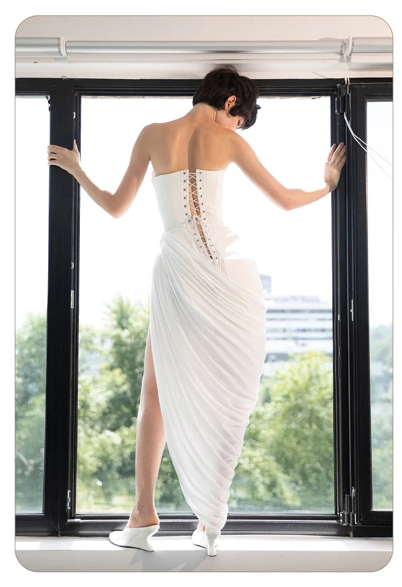 EMILIA DRAPED DRESS