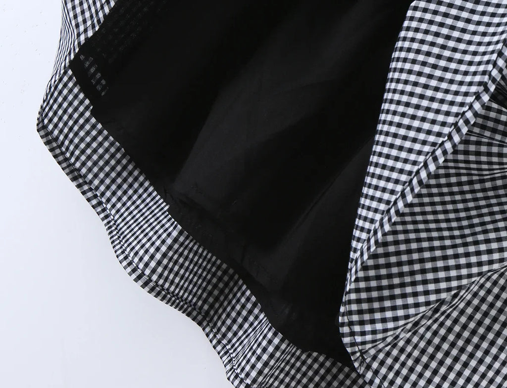 LAVANI PLAID MINI DRESS