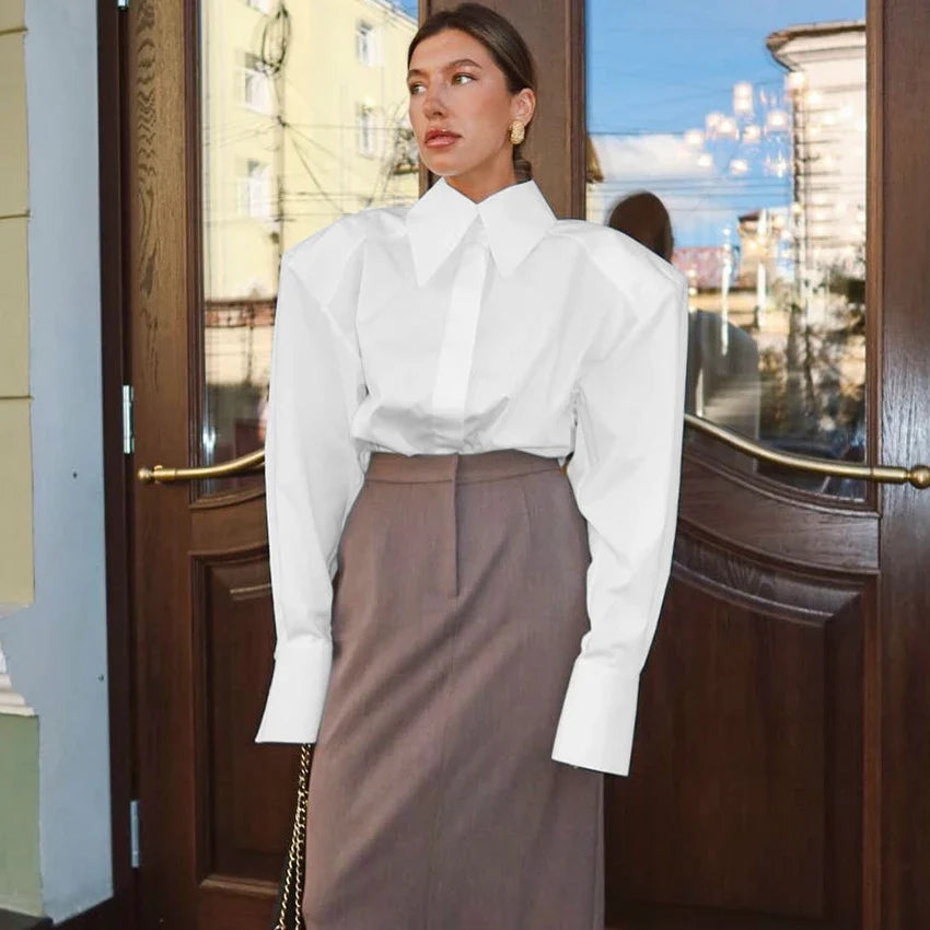 EMI WHITE PUFF SLEEVE SHIRT