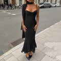 NADIA POLA DOT MIDI DRESS