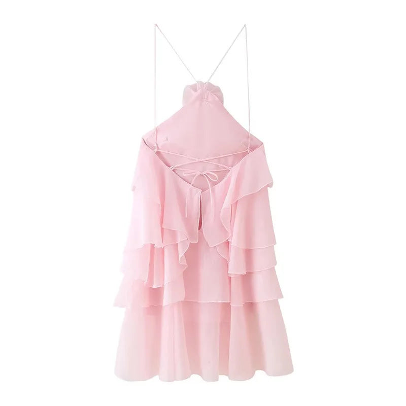 CARMELA RUFFLE MINI DRESS