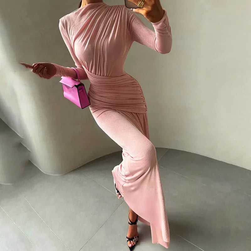 FERN RUCHED MAXI DRESS