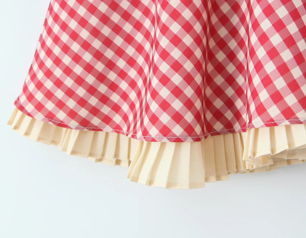 MADDIE PLAID MINI DRESS