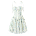 IRIS FLORAL MINI DRESS