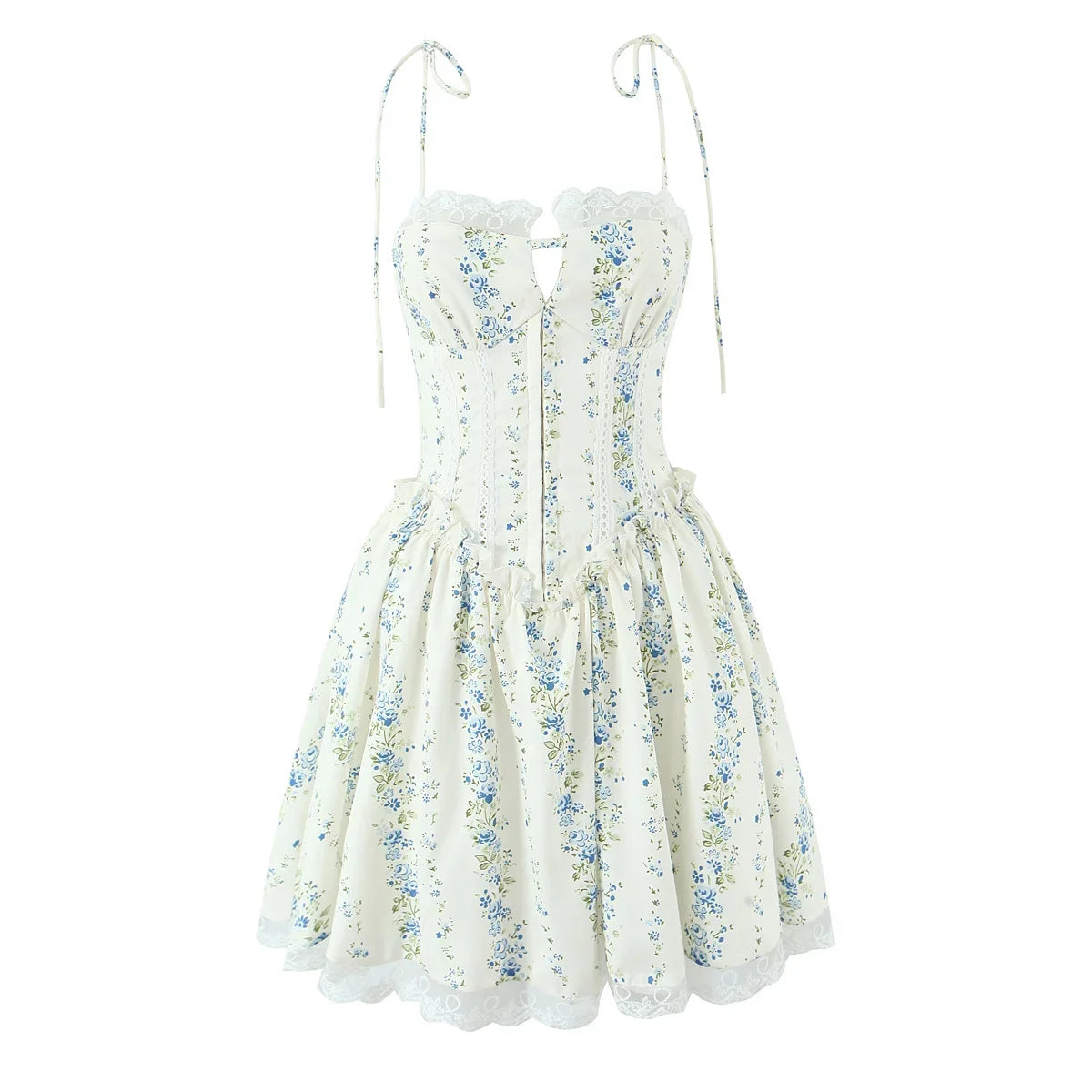 IRIS FLORAL MINI DRESS