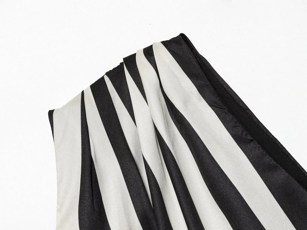 VENI STRIPED ONE SHOULDER BLOUSE