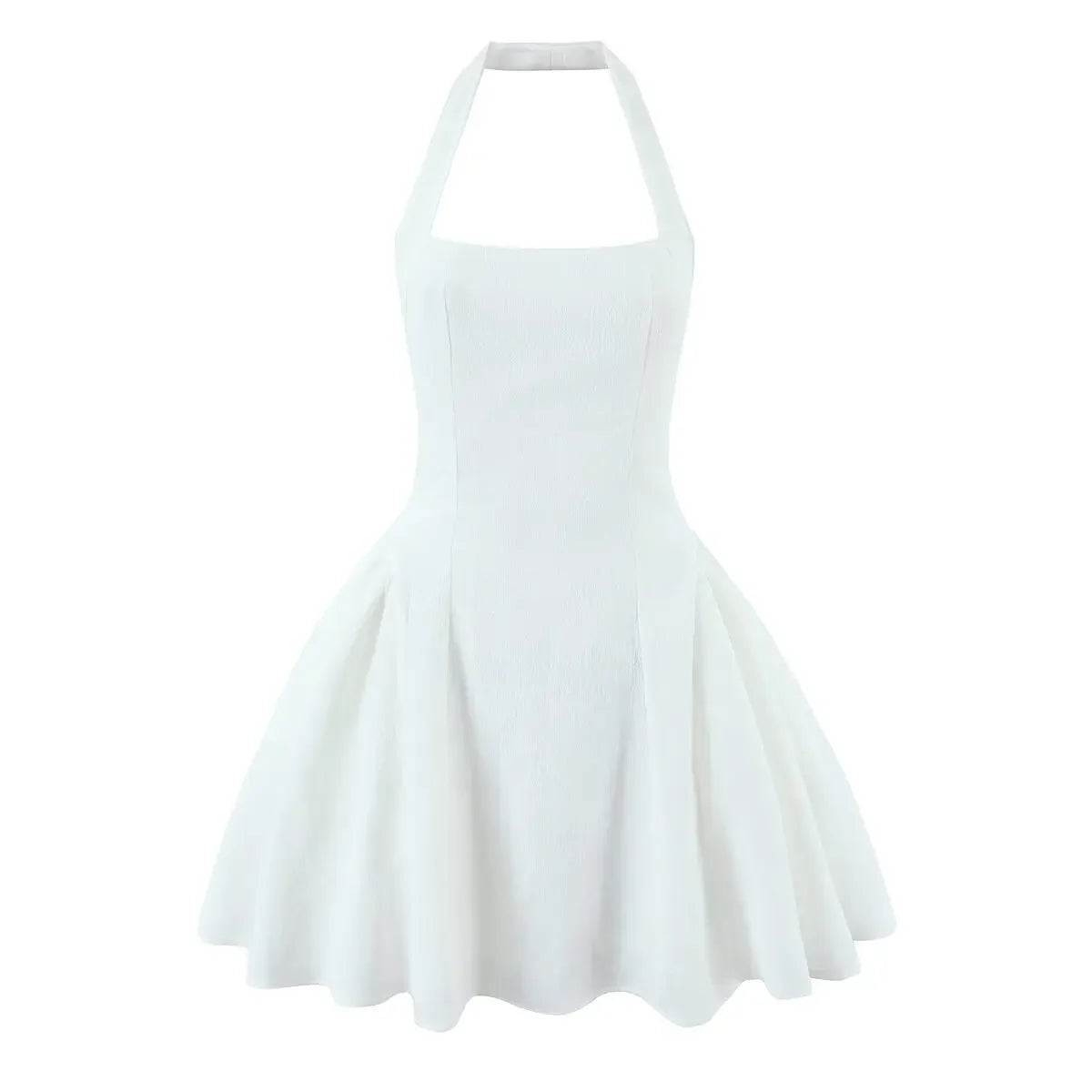 YENKYE French Style White Mini Dress For Sweet Sexy Girls Backless Halter Summer Party Vestidos 2026