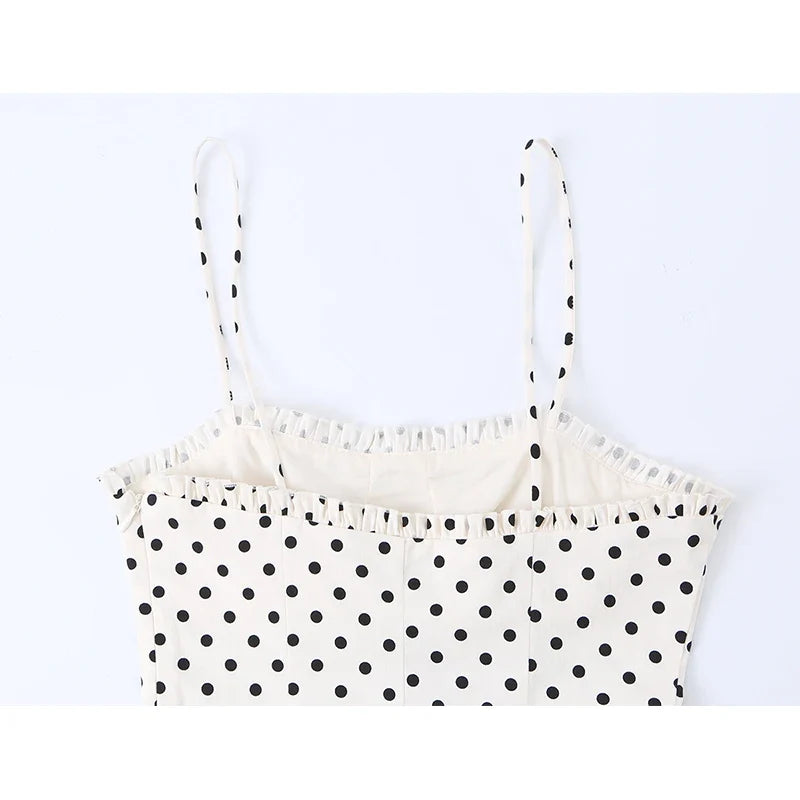 VOILA POLKA DOT MIDI DRESS