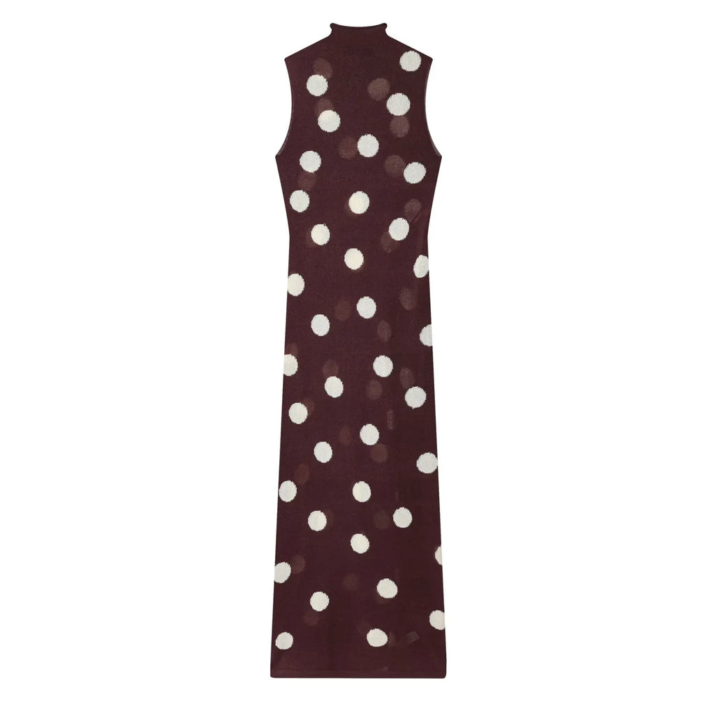 LENA POLKA DOT MAXI DRESS
