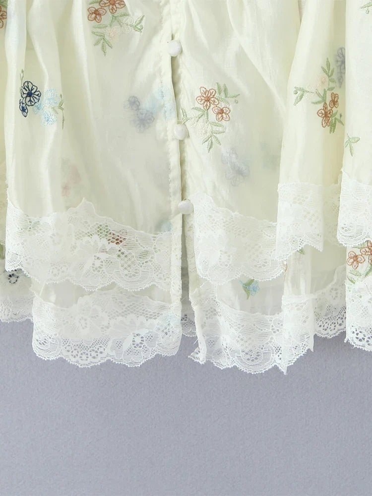 EMERY CO-ORD FLORAL LACE TOP