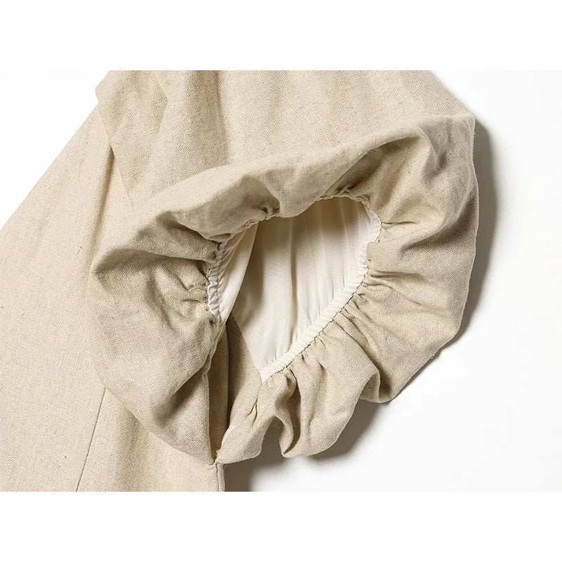 MIRELA PUFF SLEEVE MIDI DRESS