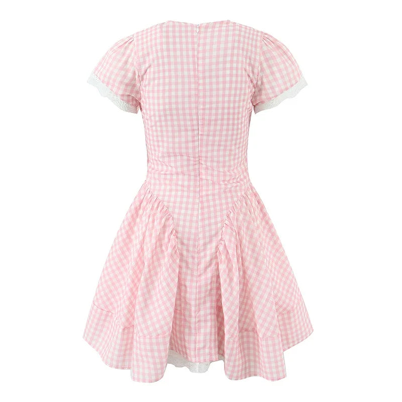AISHA PLAID MINI DRESS