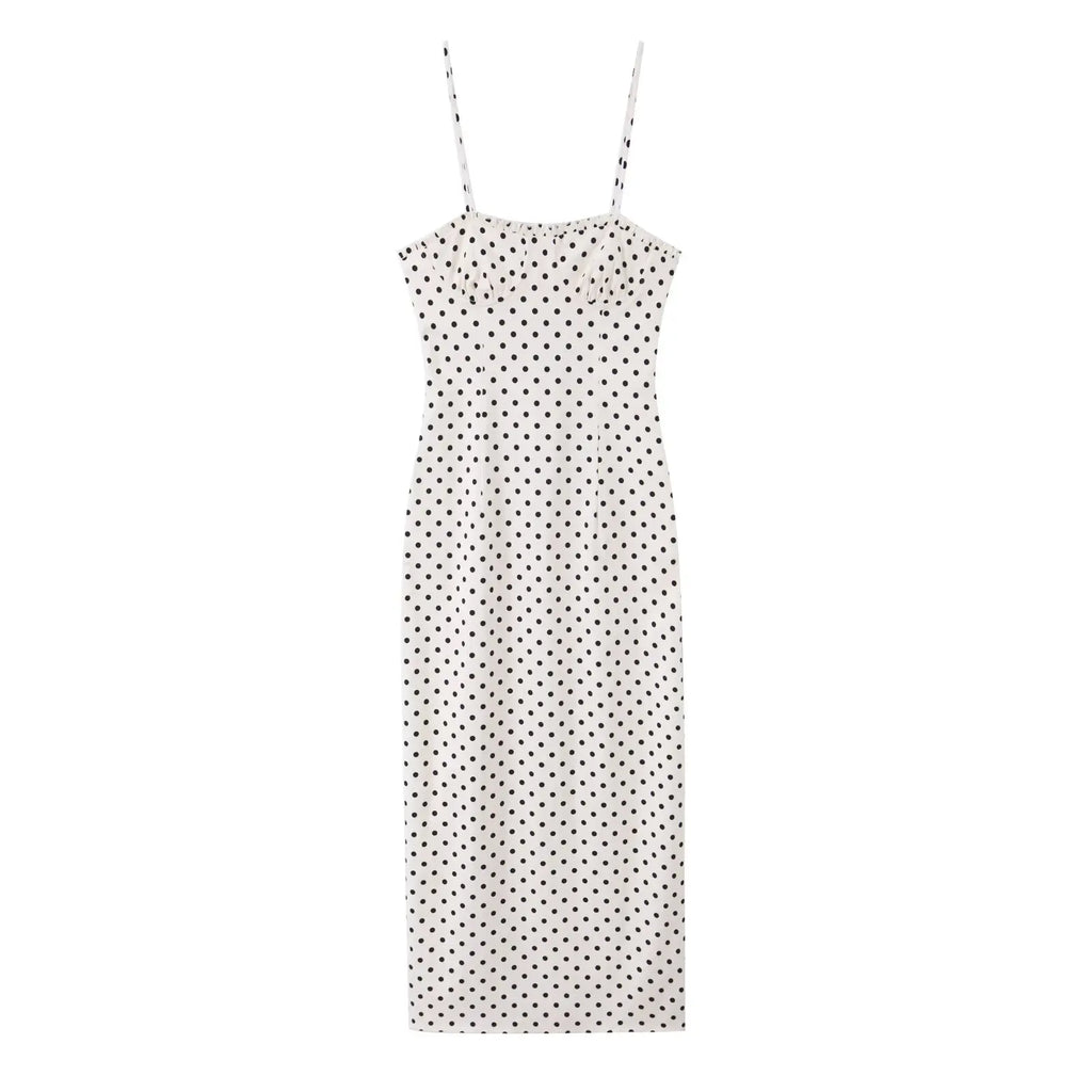 VOILA POLKA DOT MIDI DRESS