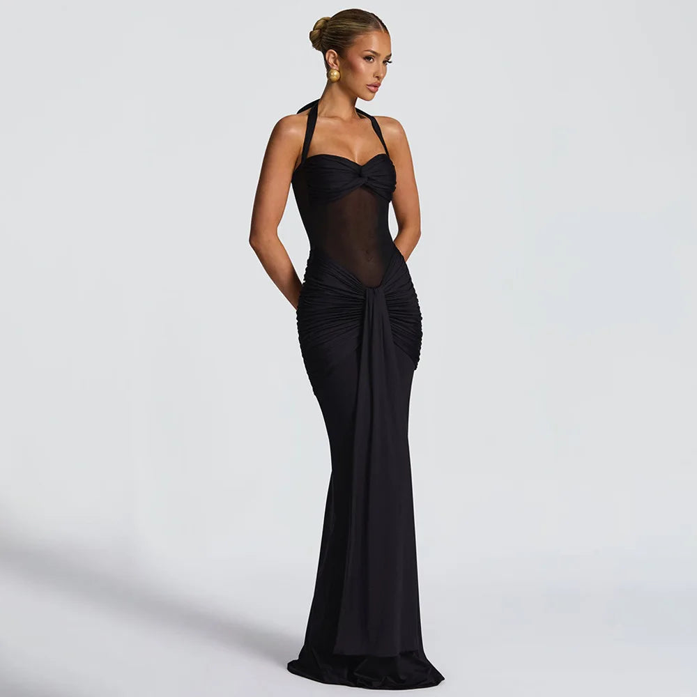 RUCHED MAXI DRESS
