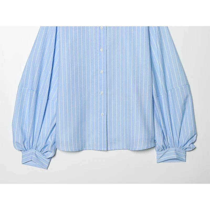 MIRELI PUFF SLEEVE STRIPED SHIRT