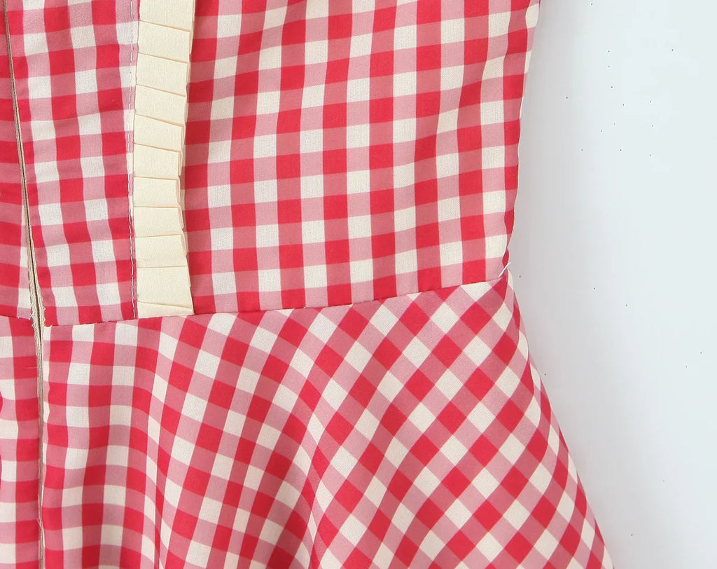 MADDIE PLAID MINI DRESS