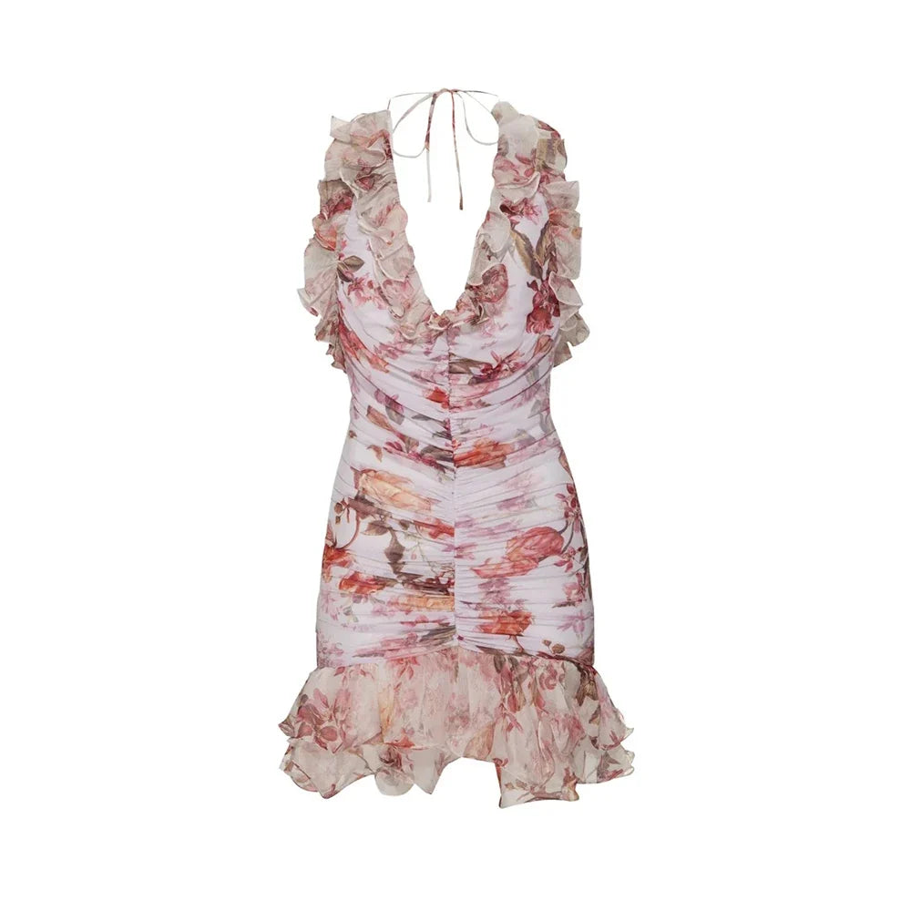 SOLVEIG RUFFLE MINI DRESS