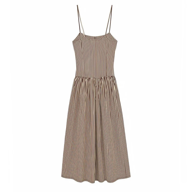 SOFIANA STRIPED MIDI DRESS