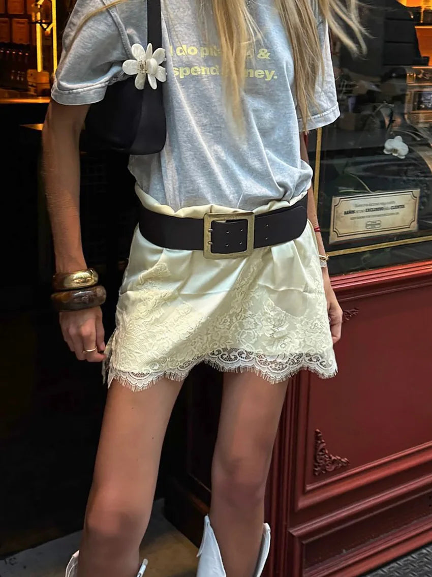 NARA SATIN MINI SKIRT