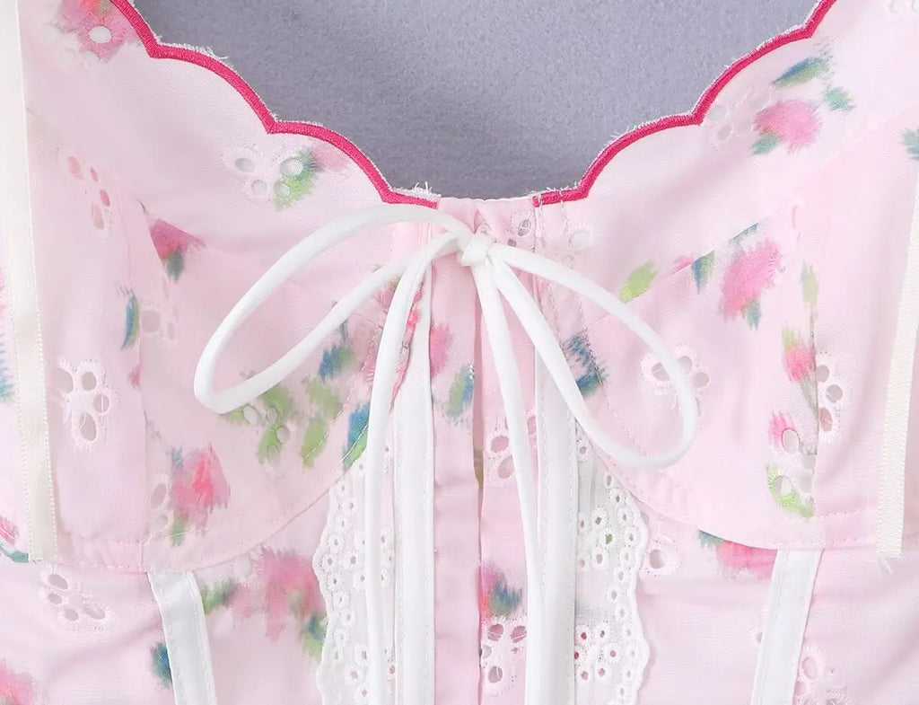 TIA FLORAL CORSET TOP