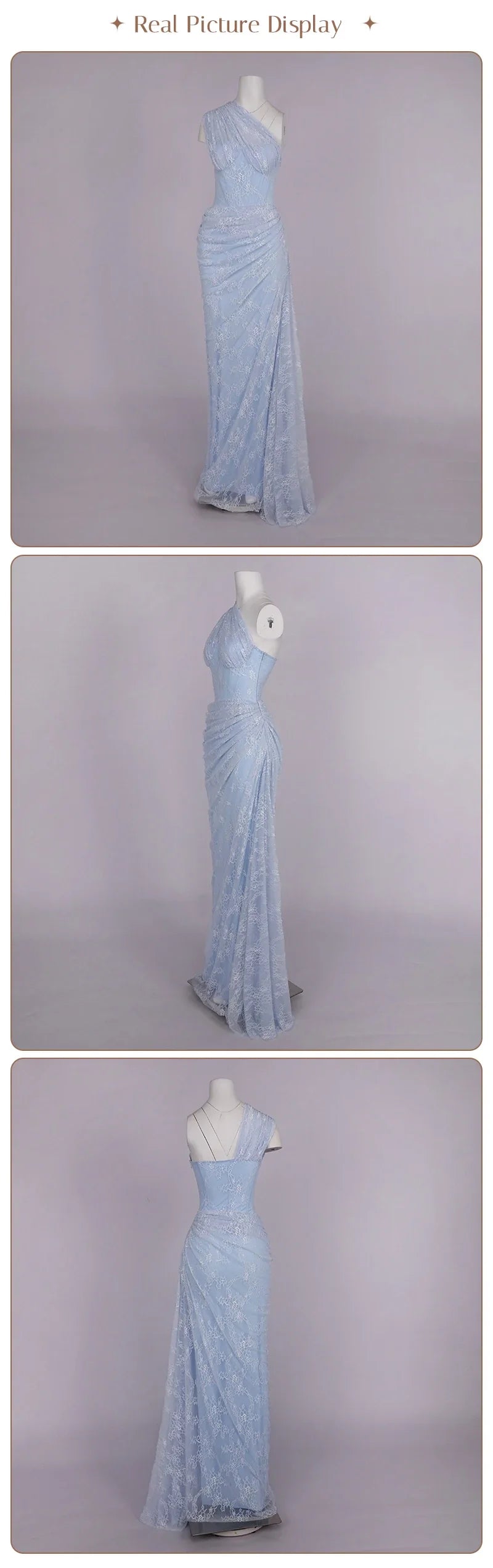 VC 2026 Yellow One Shoulder Corset Lace Maxi Dress For Women Side Ruched High Slit Wedding Guest Bridesmaid Formal Dress