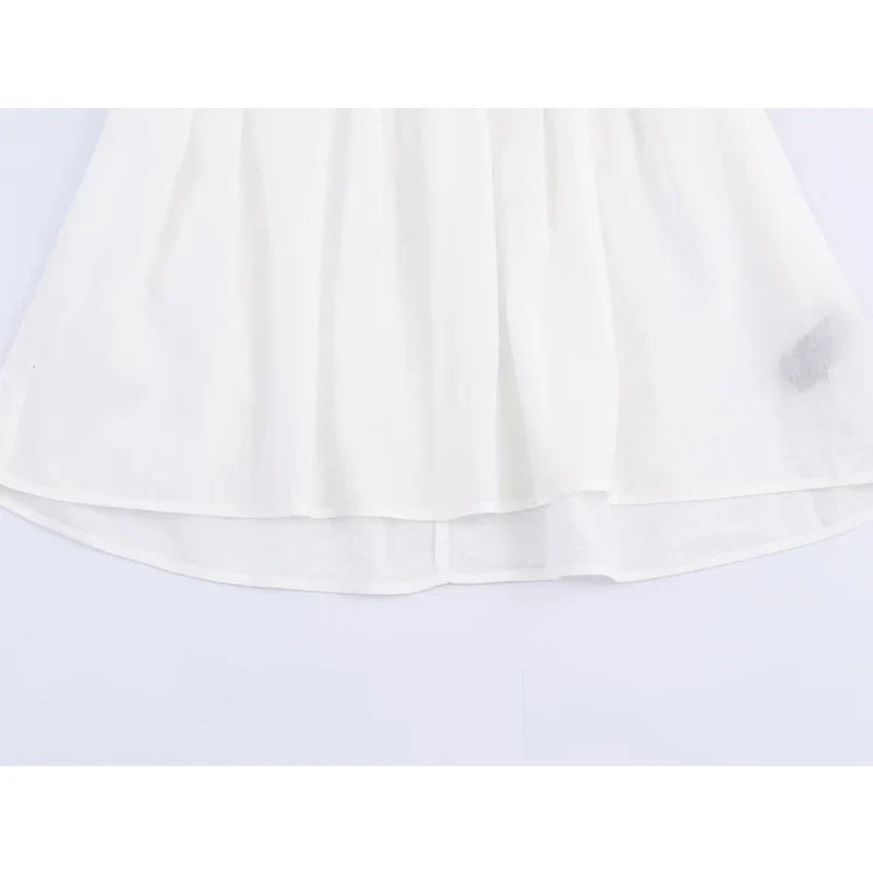 YENKYE Romantic Honeycomb Smocked White Blouse Women Lantern Sleeve Round Neck Casual Spring 2026 Tops