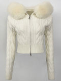 VIOLET FUR CARDIGAN
