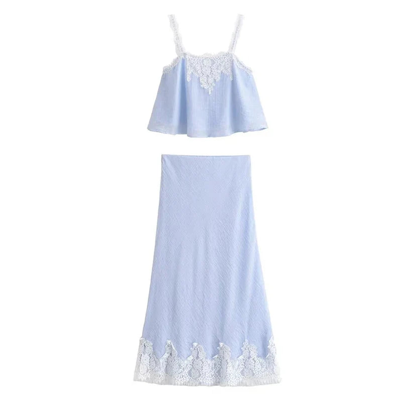 SANA CO-ORD LACE TOP